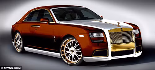 Rolls-Royce dát vàng 24K giá 1 triệu bảng lộ diện ảnh 1