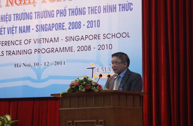 Thứ trưởng Bộ GD&ĐT Bùi Văn Ga phát biểu tại hội nghị. Ảnh: gdtd.vn