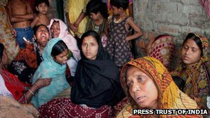 Relatives gathered at the Diamond Harbour hospital after the news broke