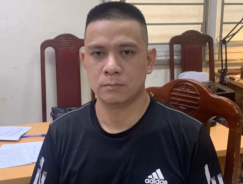 Đối tượng Lê Văn Thức bị bắt sau khi gây án.