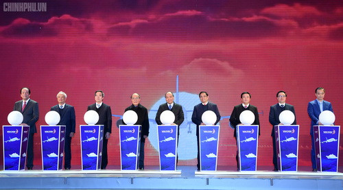 Thủ tướng phát biểu và bấm nút khai trương Sân bay Vân Đồn Thủ tướng phát biểu và bấm nút khai trương Sân bay Vân Đồn