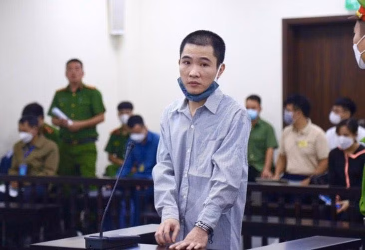 Bị cáo Nguyễn Trung Huyên tại phiên toà xét xử.