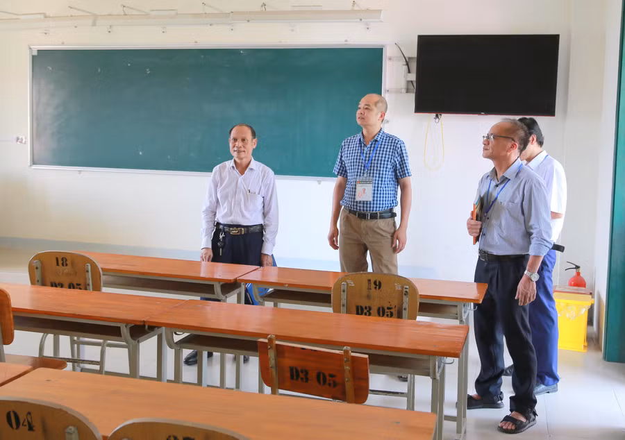 Đoàn công tác đánh giá, các điểm thi đã chuẩn bị chu đáo về cơ sở vật chất phục vụ kỳ thi.