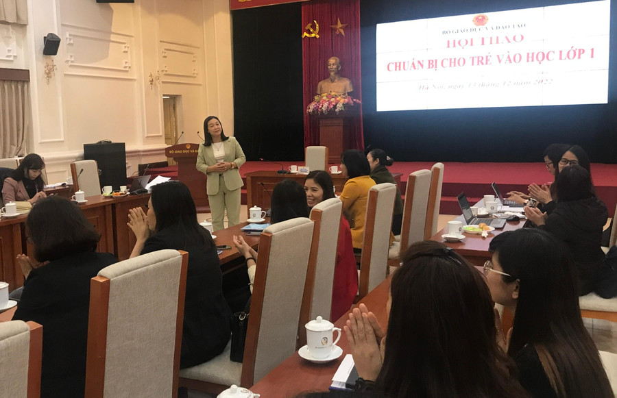 Tham luận của đại diện Sở GD&amp;ĐT tỉnh Bắc Ninh chuẩn bị cho trẻ mầm non vào lớp Một.