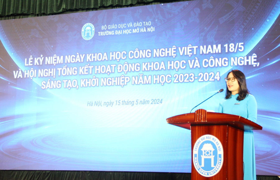 TS Vũ Hương Giang phát biểu tại Hội nghị. TS Vũ Hương Giang phát biểu tại Hội nghị.