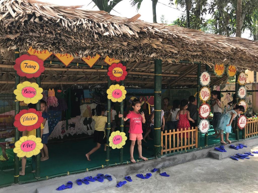 Phiên chợ quê xuất hiện ở nhiều trường mầm non nhằm giáo dục truyền thống cho trẻ.