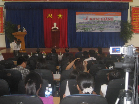 Quang cảnh lễ khai giảng.