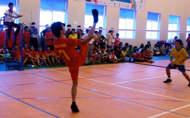 Sáng nay (5/8) môn đá cầu cũng đã chính thức bước vào cuộc tranh tài, các trận đấu diễn ra khá sôi nổi và hấp dẫn