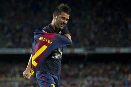 David Villa ghi bàn trở lại sau 8 tháng chấn thương