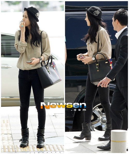 Han Ga In trẻ trung tại sân bay ảnh 3