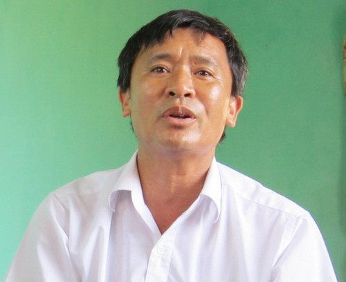 Chủ tịch UBND xã Quảng Minh, Hải Hà, Quảng Ninh Vũ Đình Loan nói: Chúng tôi làm theo quyết định thu hồi đất của UBND huyện?