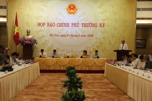 Toàn cảnh buổi họp báo Chính phủ thường kỳ tháng 4/2018