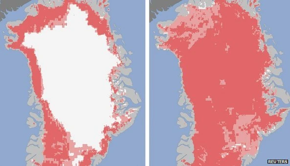 Băng tan bất thường ở Greenland