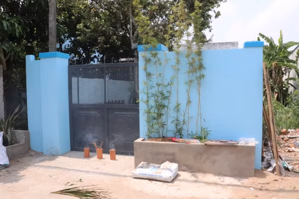 Căn nhà nơi phát hiện 2 thi thể.