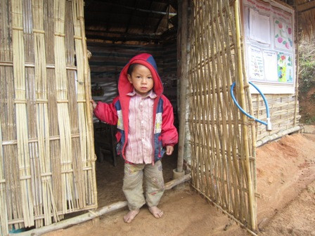 Trẻ mầm non ở điểm trường Pá Trả