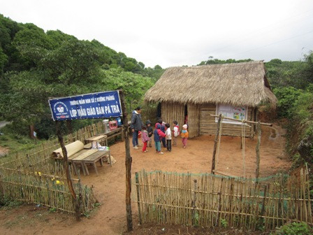 Lớp MN ở điểm trường Pá Trả.