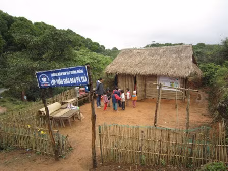 Lớp MN ở điểm trường Pá Trả.