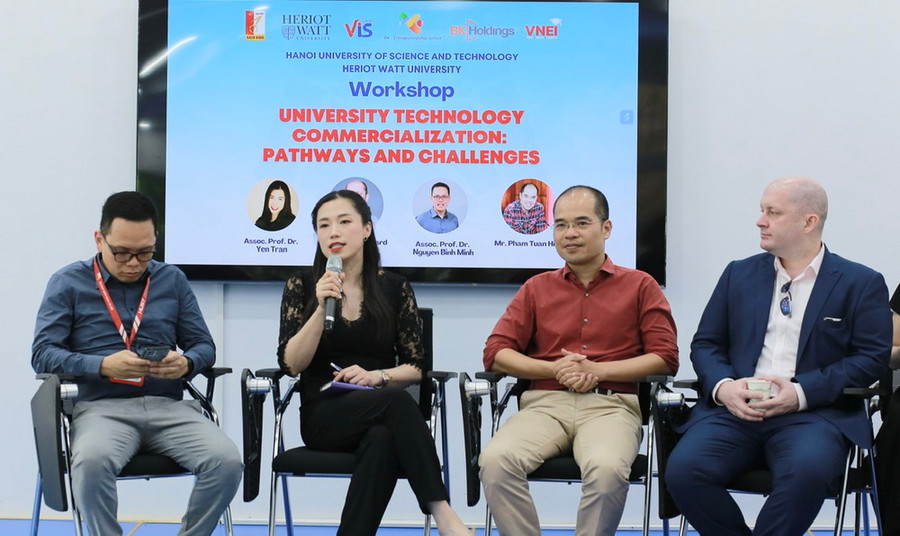 PGS.TS Yến Trần chia sẻ tại Hội thảo với chủ đề “Thương mại hóa công nghệ đại học: Con đường và thách thức”.