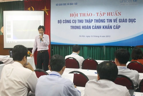 12 tỉnh được tập huấn thu thập thông tin giáo dục trong hoàn cảnh khẩn cấp