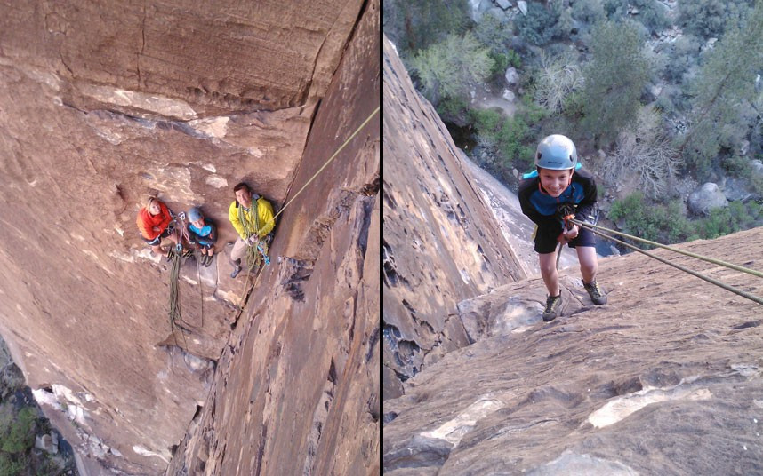 Những hình ảnh ấn tượng trong tuần ảnh 5 Climber Craig DeMartino, his wife Cyndy and children spent the day scaling a sheer cliff in Red Rocks, Nevada, last week. This photograph was taken by his daughter Mayah, 14, who along with brother Will, 12, have embraced the extreme family-hobby.