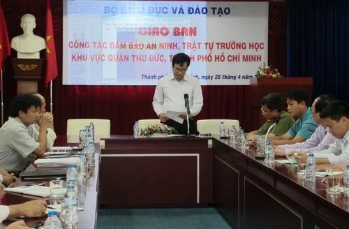 Giao ban công tác an ninh trường học khu vực phía Nam