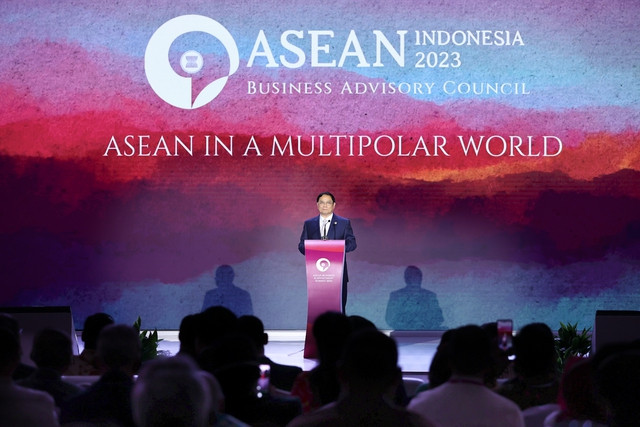 Thủ tướng Chính phủ Phạm Minh Chính phát biểu tại ASEAN BIS 2023 - Ảnh: VGP/Nhật Bắc