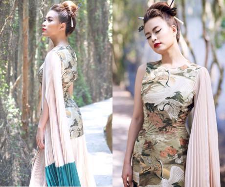 Ngày đầu năm cực may mắn khi diện váy họa tiết chim hạc - Ảnh 4 Ngay dau nam cuc may man khi dien vay hoa tiet chim hac - Anh 4