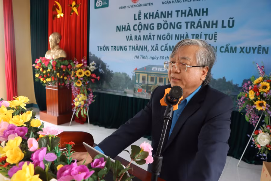 Ông Trần Xuân Hoàng, Chủ tịch Công đoàn BIDV cho biết, trong thời gian tới BIDV sẽ ưu tiên 2 công trình nhà Văn hóa cộng đồng chống lũ tại Hà Tĩnh.