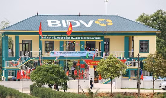 Nhà văn hóa cộng đồng tránh lũ thôn Trung Thành.