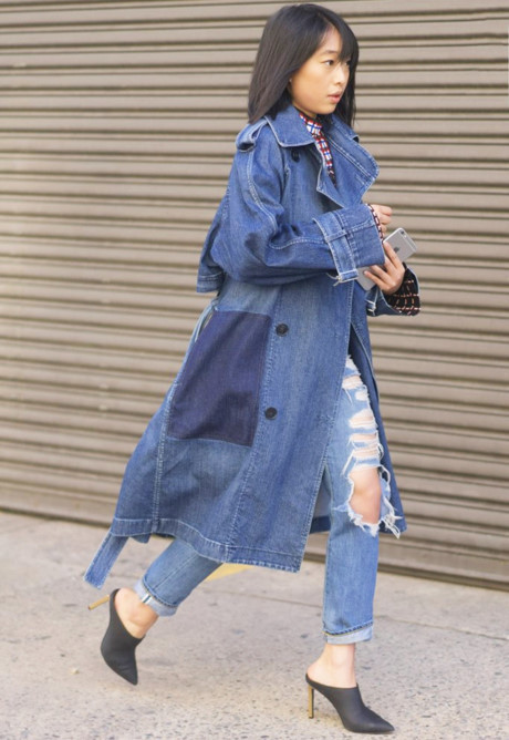 5 tuyệt chiêu biến tấu đồ jean và denim cho mùa lạnh - Ảnh 5 5 tuyet chieu bien tau do jean va denim cho mua lanh - Anh 5