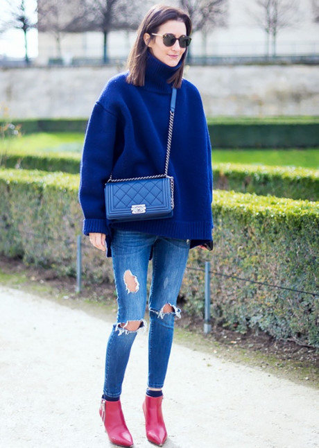 5 tuyệt chiêu biến tấu đồ jean và denim cho mùa lạnh - Ảnh 3 5 tuyet chieu bien tau do jean va denim cho mua lanh - Anh 3