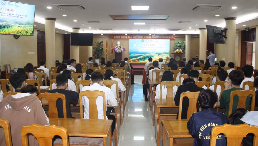 Toàn cảnh buổi tập huấn, bồi dưỡng - sáng 17/4.