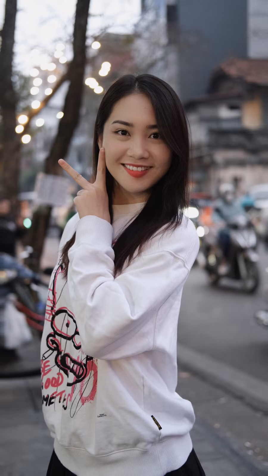 Phút giây thư giãn của Người đẹp xứ Tuyên.