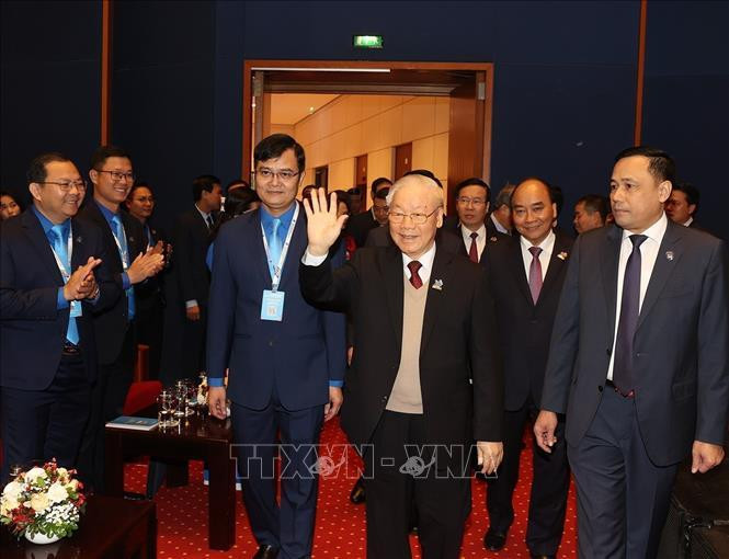 Tổng Bí thư Nguyễn Phú Trọng đến dự đại hội. Tổng Bí thư Nguyễn Phú Trọng đến dự đại hội.