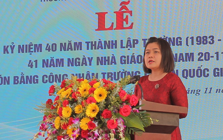 Phó Chủ tịch UBND tỉnh phát biểu tại buổi lễ. (Ảnh: TT)