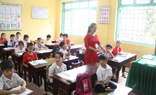 Trần Thị Hoa cùng các bạn trong lớp học Trần Thị Hoa cùng các bạn trong lớp học