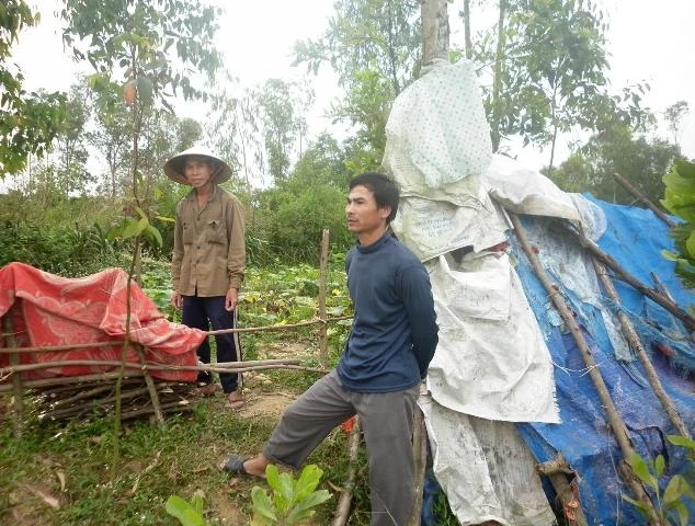 Dân dựng lều canh &quot;sa tặc&quot; để giữ đất