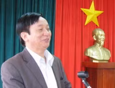 Ông Lê Tiến Thành phát biểu tại buổi làm việc Ông Lê Tiến Thành Vụ Trưởng Vụ GDTH (Bộ GD&ĐT) phát biểu chỉ đạo công tác kiểm tra công nhận PCGDTH ĐĐT.