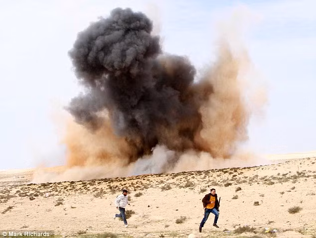 Colonel Gaddafi has launched a second wave of airstrikes on Brega and Ajdabiyah in a desperate attempt to recapture the oil-rich towns Read more: http://www.dailymail.co.uk/news/article-1362497/British-father-7-killed-Libya-going-rescue-daughter-Tripoli.html#ixzz1FehwwSMI