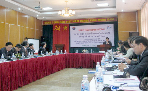 Hội thảo định hướng Dự án "Sổ theo dõi sức khỏe bà mẹ trẻ em" được tổ chức sáng nay 10/3. Ảnh, gdtd.vn