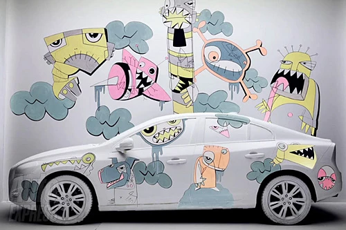 Khi Volvo S60 kết hợp với nghệ thuật graffiti