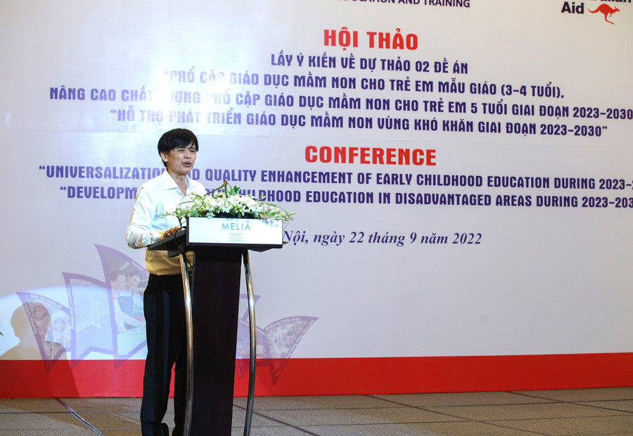 Vụ trưởng Vụ Giáo dục Mầm non Nguyễn Bá Minh.