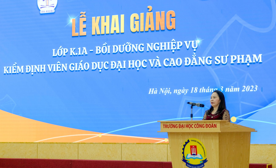 PGS.TS Nguyễn Phương Nga - Giám đốc CEA-AVU&C chia sẻ tại lễ khai mạc. PGS.TS Nguyễn Phương Nga - Giám đốc CEA-AVU&C chia sẻ tại lễ khai mạc.