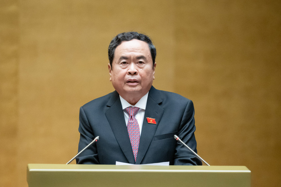 Ông Trần Thanh Mẫn phát biểu tại phiên khai mạc.