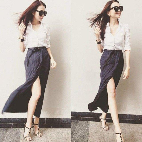 Cách phối đồ với chân váy cho cô nàng thêm xinh - Ảnh 5 Cach phoi do voi chan vay cho co nang them xinh - Anh 5
