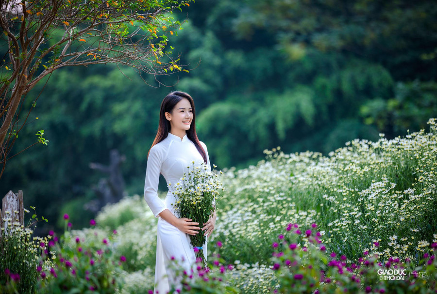 Vẻ đẹp thiếu nữ Hà Thành duyên dáng bên màu hoa tinh khôi đã khiến bao trái tim thổn thức. Vẻ đẹp thiếu nữ Hà Thành duyên dáng bên màu hoa tinh khôi đã khiến bao trái tim thổn thức.