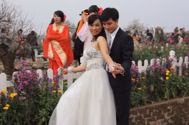 Vườn Nhật Tân: Đào giả hút giới trẻ ảnh 5
