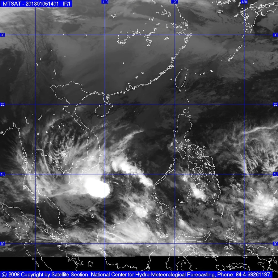 Bão số 1 đã di chuyển chậm lại