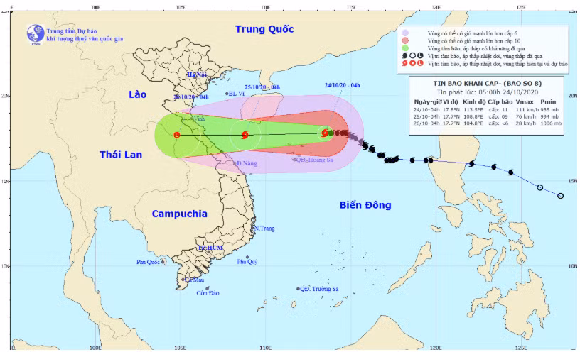 Hình ảnh mới nhất về của cơn bão số 8 - Saudel