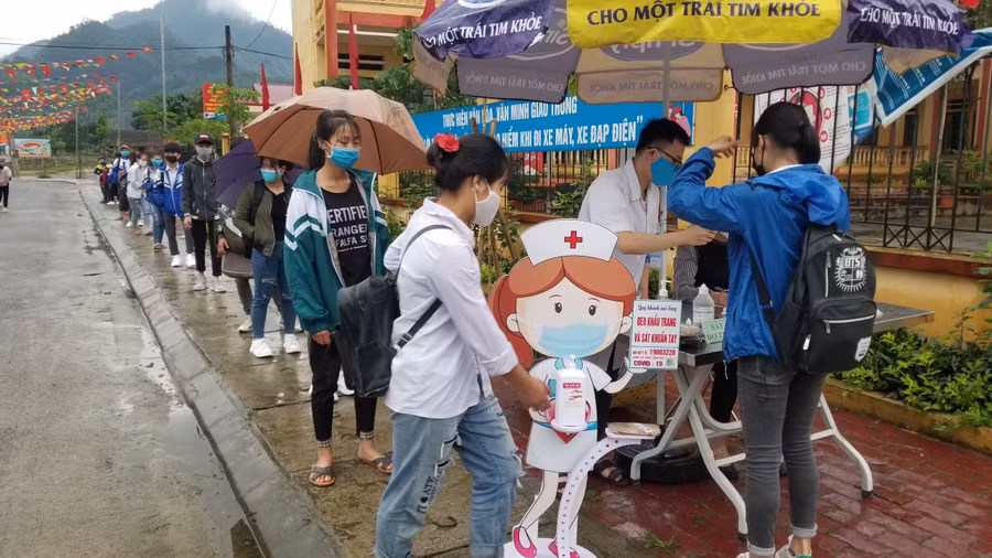 Chủ động ứng phó với Covi19 tại các trường học ở huyện Trấn Yên